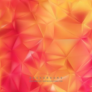 Yellow Orange Polygon Triangle Background