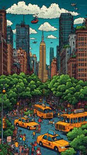 A Day in Cartoon New York