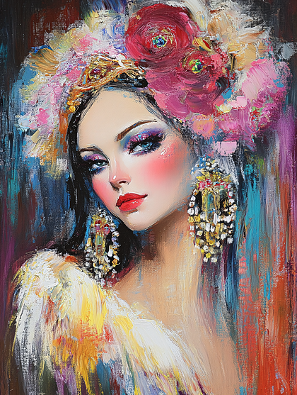 A Floral Portrait Of A Lady