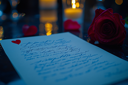 A Love Letter Illuminated by Candlelight