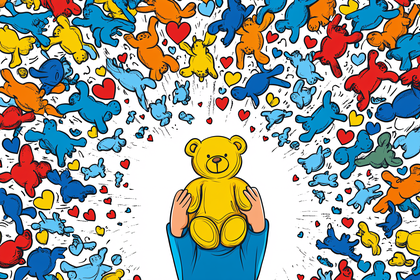 A Loving Embrace of Teddies