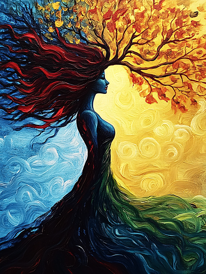 A Woman With A Tree For Hair
