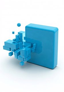 abstract blue cubes