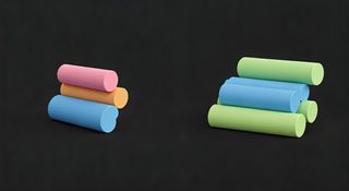 pastel cylinders 3d