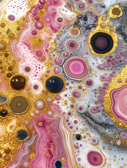 Abstract Agate Texture with Gold