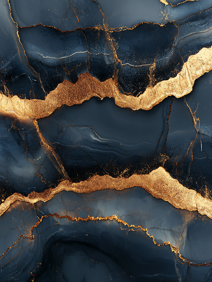 Abstract Agate Texture with Gold Veins