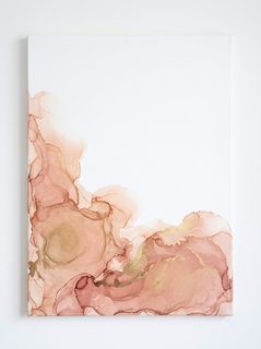 blush pink alcohol ink art