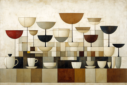 Abstract Arrangement of Cups and Bowls