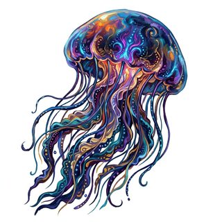 glowing artistic jellyfish