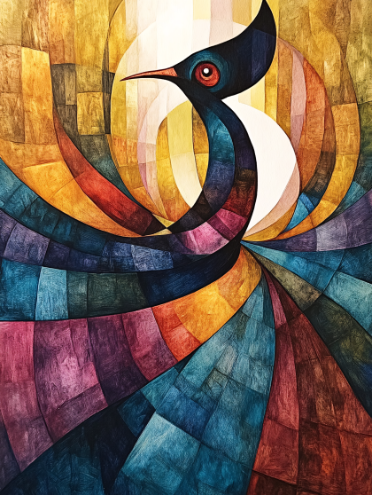 Abstract Bird Illustration
