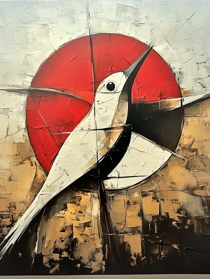 Abstract Bird Painting