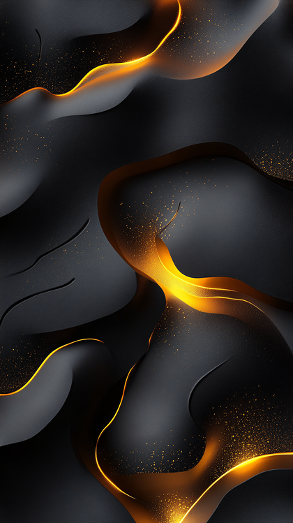 Abstract Black And Gold Design