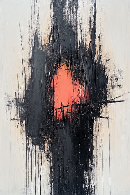 Abstract Black And Red Streak