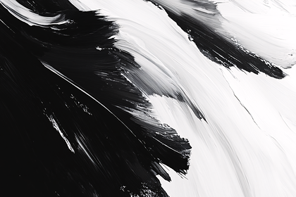 Abstract Black And White Brushstrokes