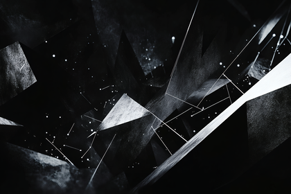 Abstract Black and White Geometric Design
