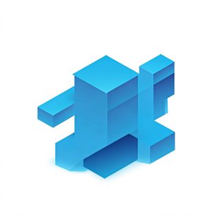 isometric blue block
