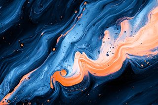 Abstract Blue and Orange Swirls