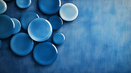 Abstract Blue Circular Shapes