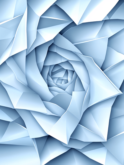 Abstract Blue Geometric Spiral