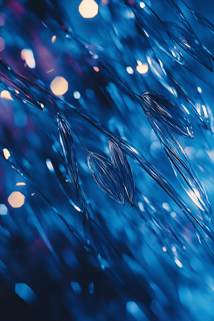 Abstract Blue & Purple Reeds