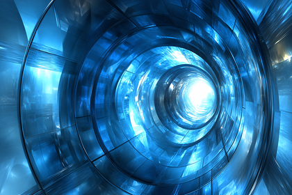 Abstract Blue Tunnel