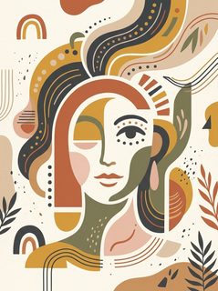 boho abstract portrait