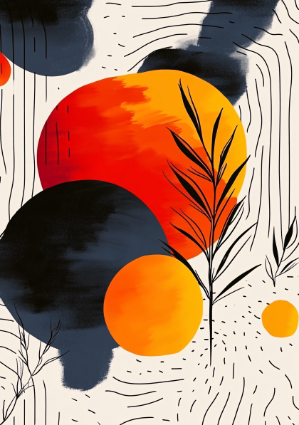Abstract Botanical Composition
