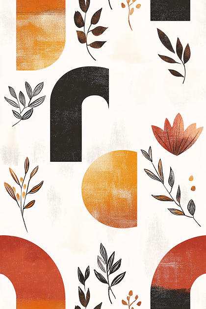 Abstract Botanical Pattern