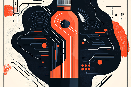 Abstract Bottle Circuit Board