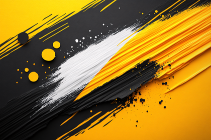 Free Download Abstract Yellow and Black Brush Stroke Background