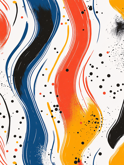 Abstract Brushstrokes Waves