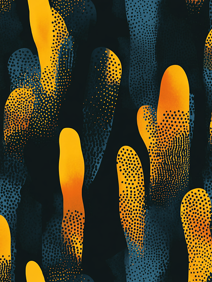 Abstract Cactus Pattern
