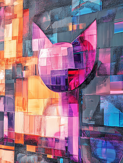Abstract Cat Portrait