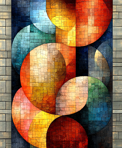 Abstract Circle Mosaic