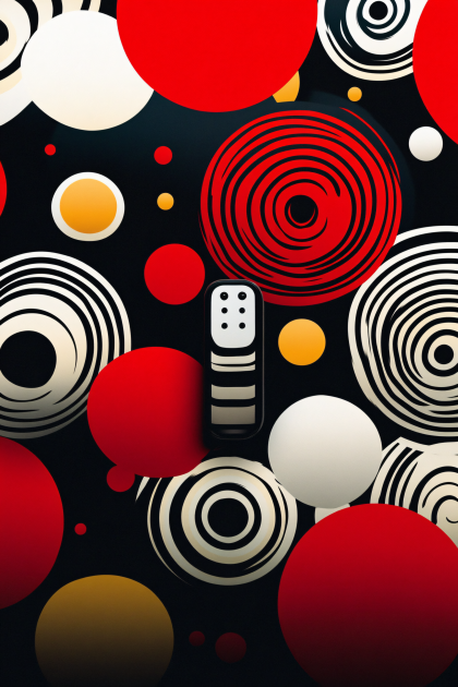 Abstract Circles and Stylized Object
