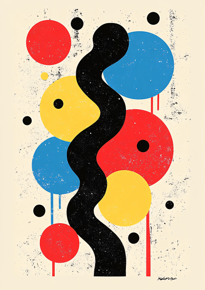 Abstract Circles And Wave