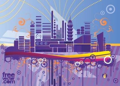 Abstract City Free Vector