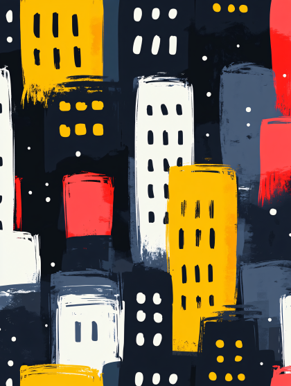 Abstract Cityscape at Night