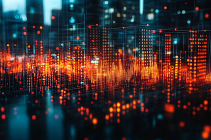 Abstract Cityscape Data Visualization