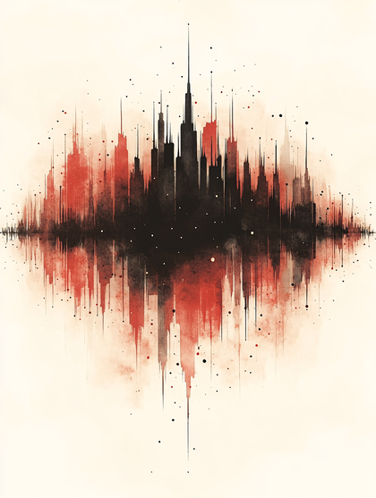 Abstract Cityscape Silhouette
