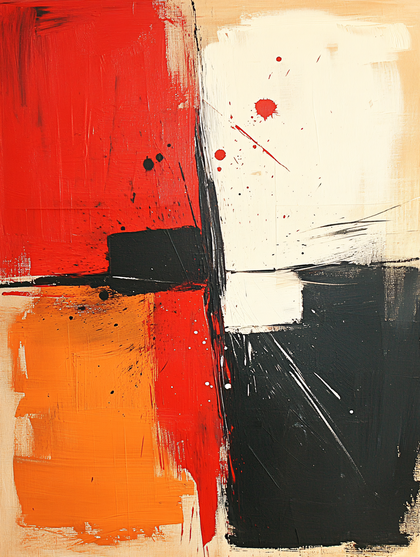 Abstract Color Block Art