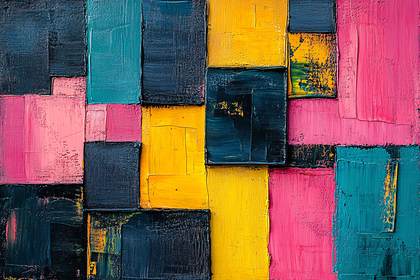 Abstract Color Block Art