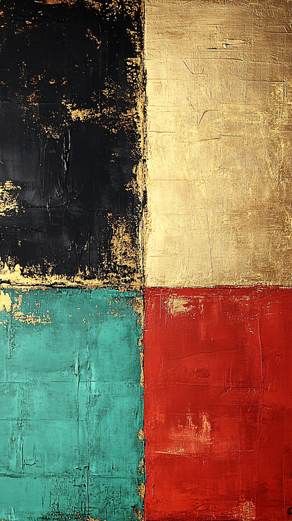 Abstract Color Block Painting
