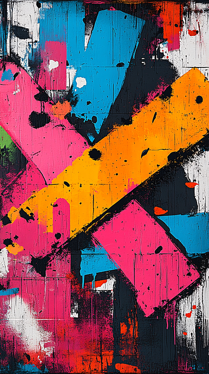 Abstract Color Block Wall Art