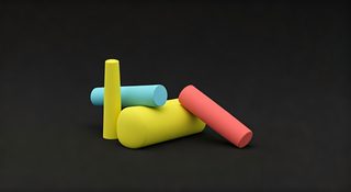 colorful 3d cylinders