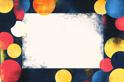 Abstract Colorful Circles Frame