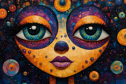 Abstract Colorful Face Portrait