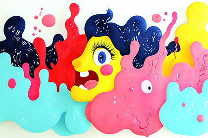 Abstract Colorful Face