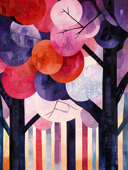 Abstract Colorful Forest