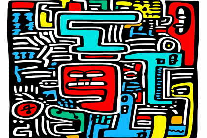 Abstract Colorful Geometric Composition